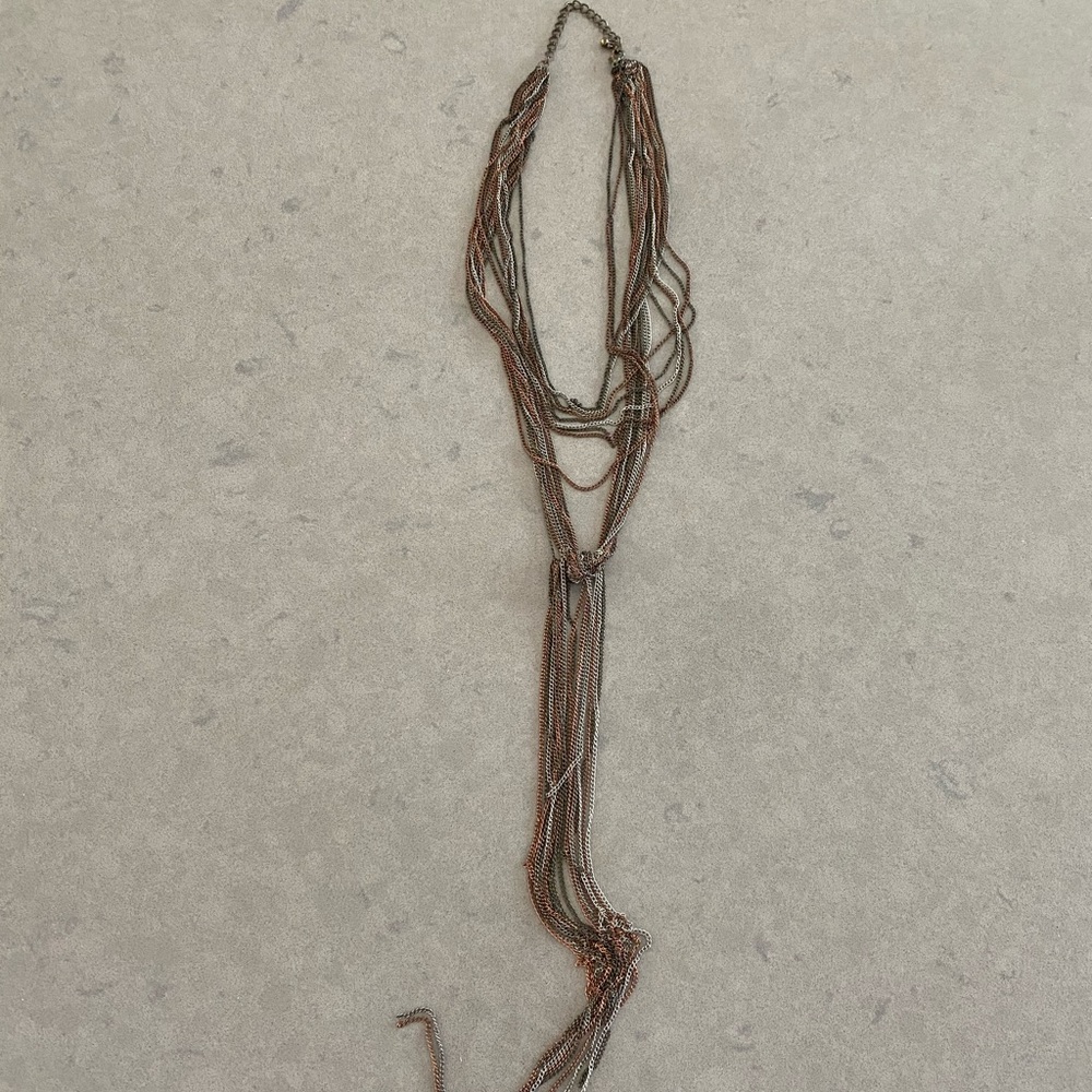 Metal strand necklace